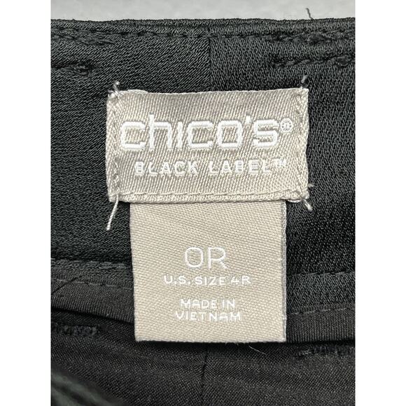 Chico's Black Label Dress Pants Size Misses 0/US 4 Contrast leg Wide leg‎ - Picture 3 of 8